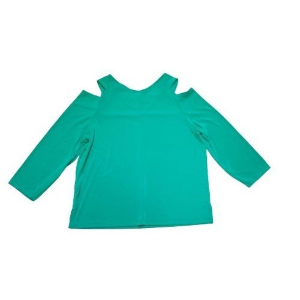 Chico's cold shoulder top shirt - Size 2 - Picture 2 of 4